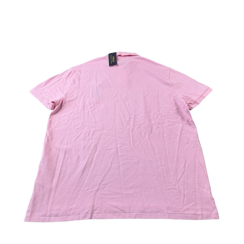Polo Ralph Lauren Light Pink Blue Big Horseman S/S Cotton Mens Polo Shirt XL NWT